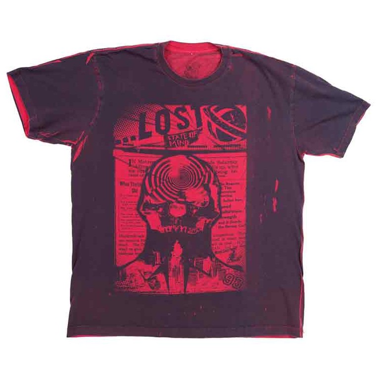 Red and black Lost graphic tee