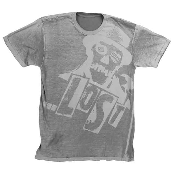 Gray skull graphic tee