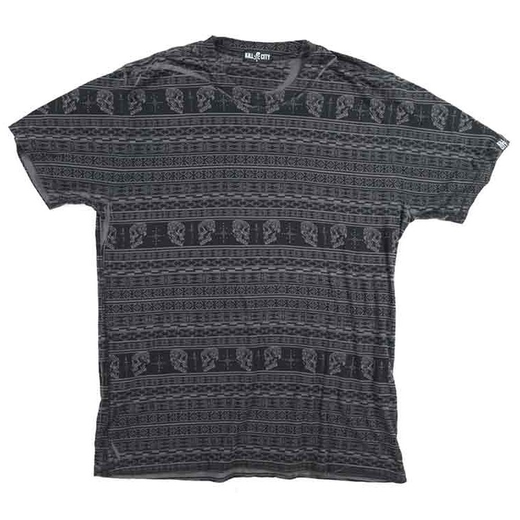 Dark patterned graphic tee